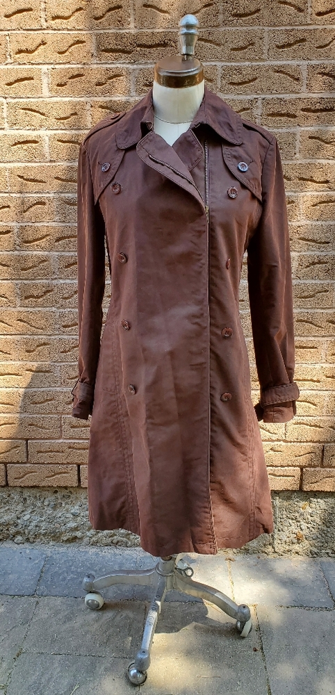 MANGO chocolate brown trenchcoat szM